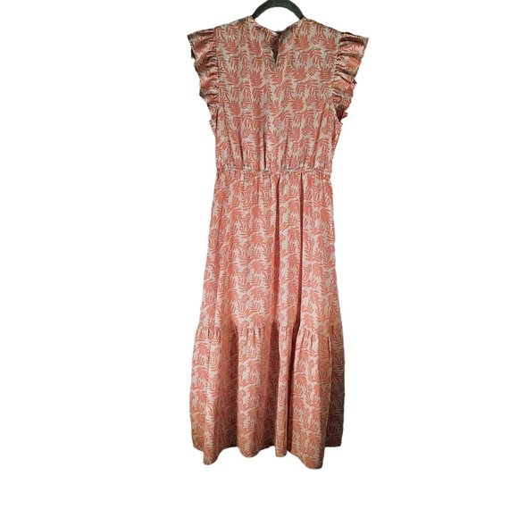 Hayden Los Angeles Botanical Print Smocked Ruffle Shoulder Dress - Picture 11 of 11